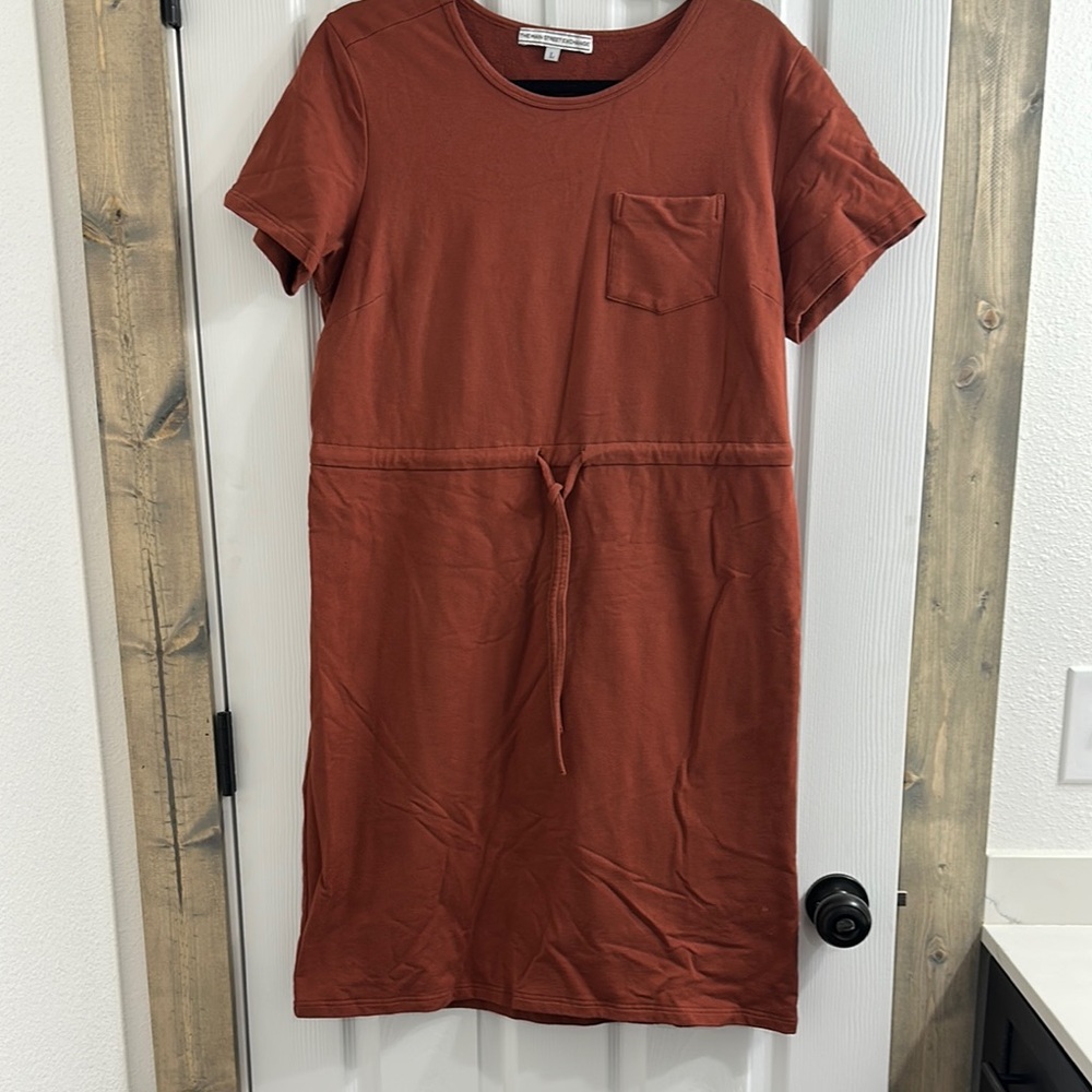 Rust Orange Casual Dress